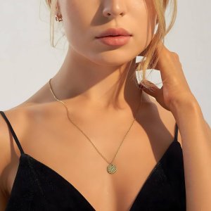 Goldene Aura Halskette – 18K vergoldeter Edelstahl