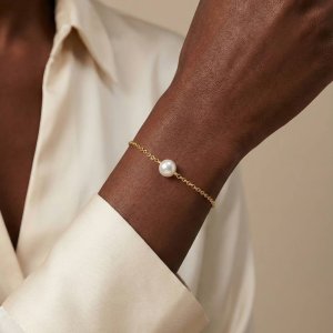 Perlenzauber Armband – 18K vergoldeter Edelstahl