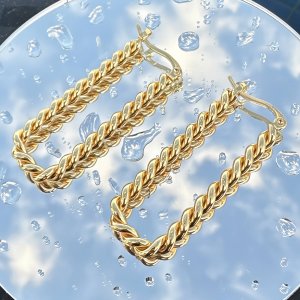Goldene Spirale Ohrringe – 18K vergoldeter Edelstahl