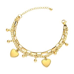 Herzenszauber Armband – 18K Vergoldeter Edelstahl