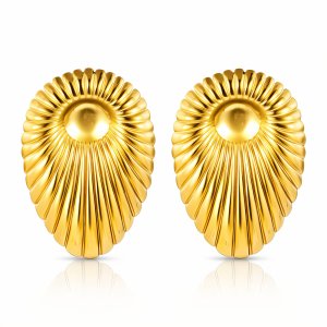 Sonnenstrahl Ohrringe – 18K vergoldeter Edelstahl