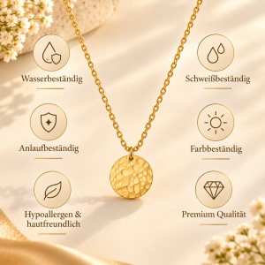 Goldene Aura Halskette – 18K vergoldeter Edelstahl