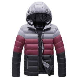 Herren Winterjacke mit Kapuze – Warme, gesteppte Pufferjacke im modernen Colorblock-Design | StylesToHome
